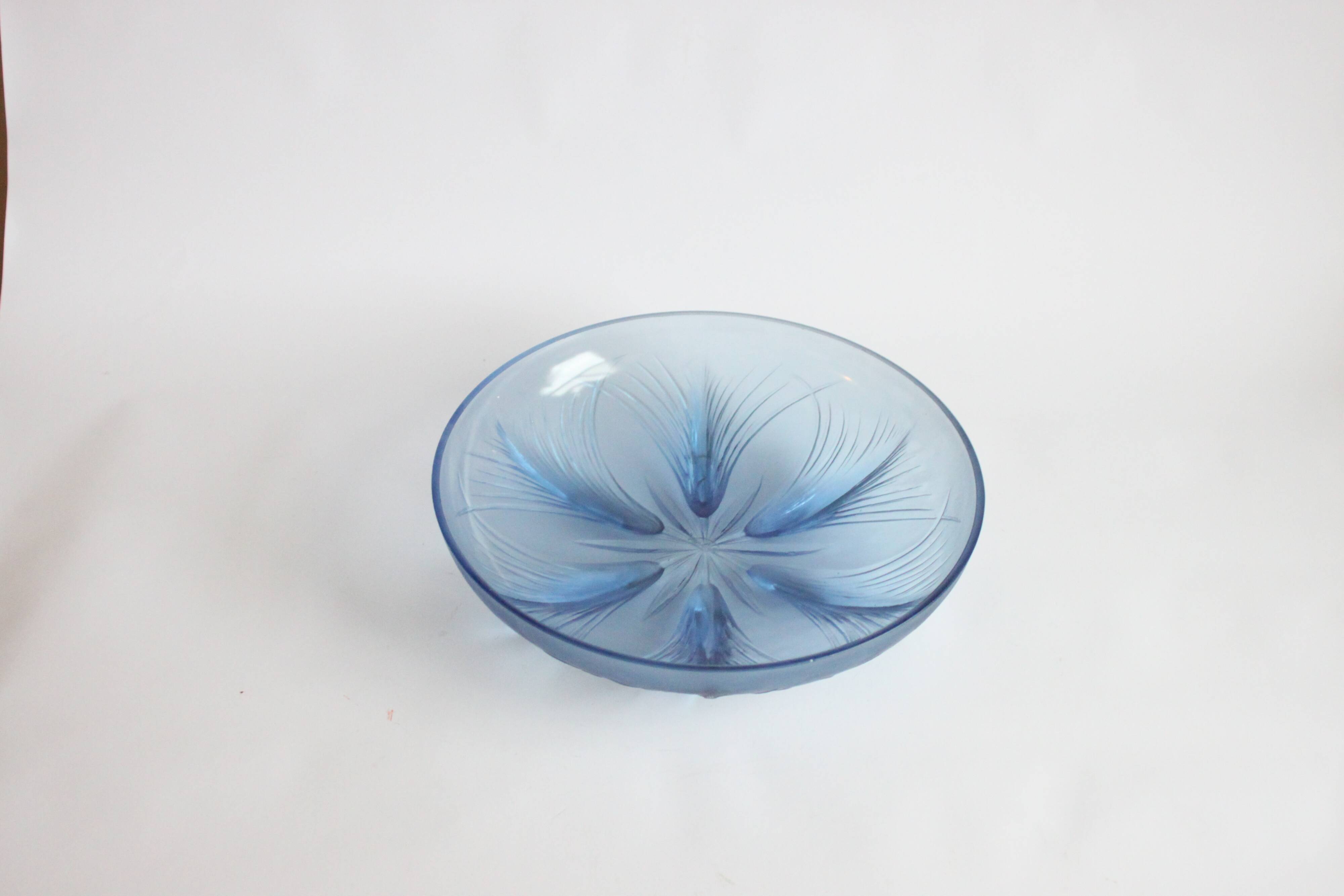Papyrus bowl by Verlys glass, 1930s