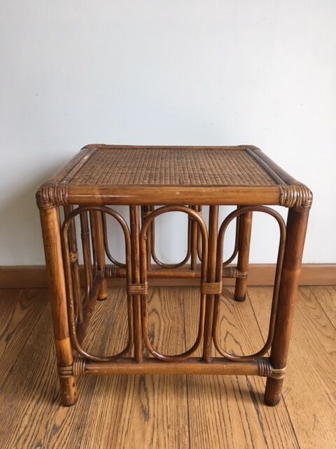 Bedside rattan table