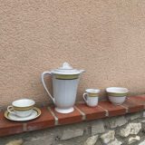 Old coffee service with yellow decor