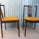 Danish Modern Slat Back Dining Chairs in Rosewood, Set of 2