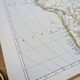 South America, vintage map, 1887, Authentic