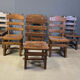 Vintage brutalist dining chairs, set of 6 - 1960s