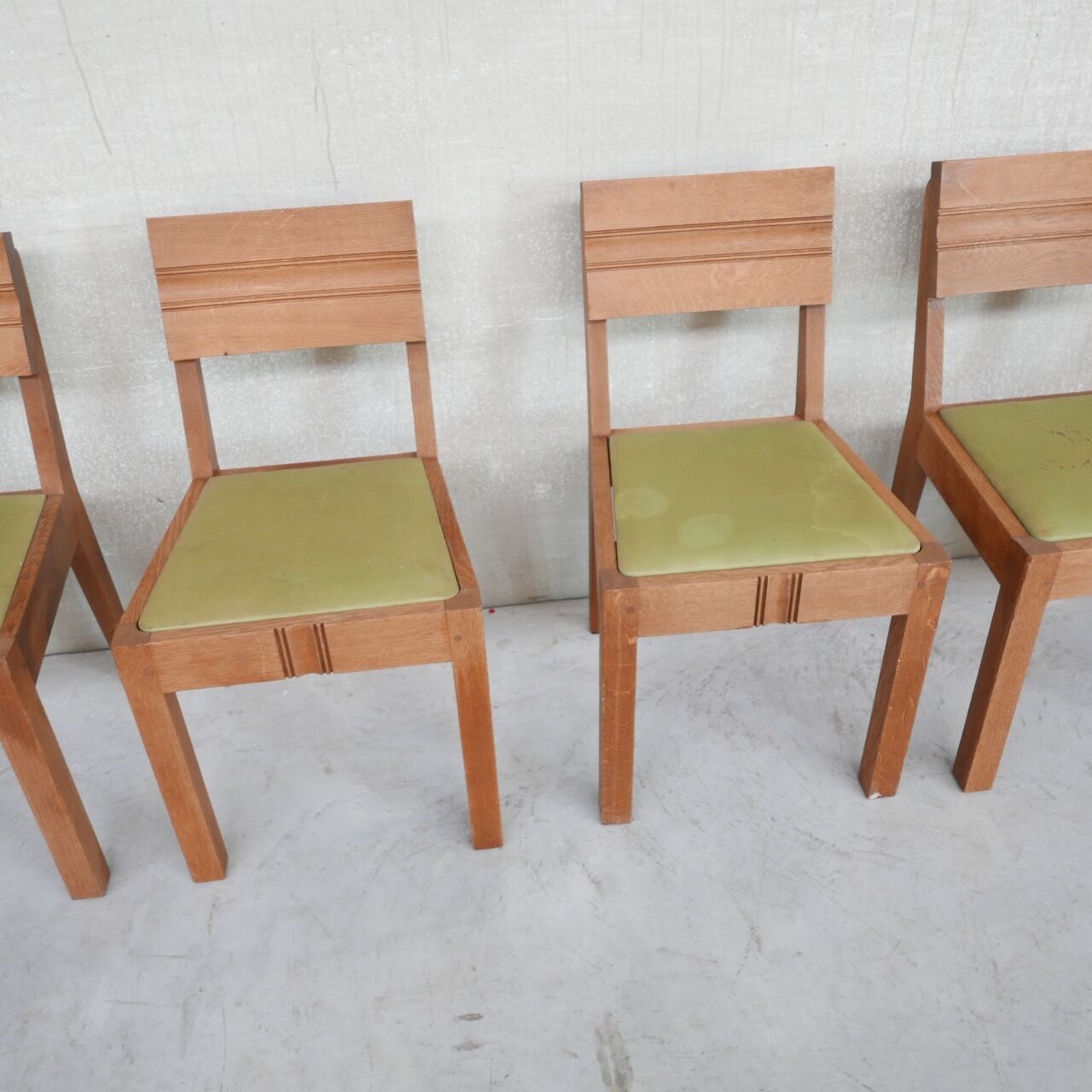 Set of six  art deco dining chairs