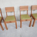 Set of six  art deco dining chairs