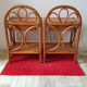 2 rattan rattan banbou bedside tables with vintage drawer