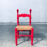 Set of Scandinavian Country Design Red Side Chairs, Sweden, 1960s