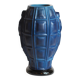 Vase Art Déco "Ingrid" en verre opaque bleu lapis par Henry Schlevogt