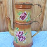 Enamelled cafeite floral decoration