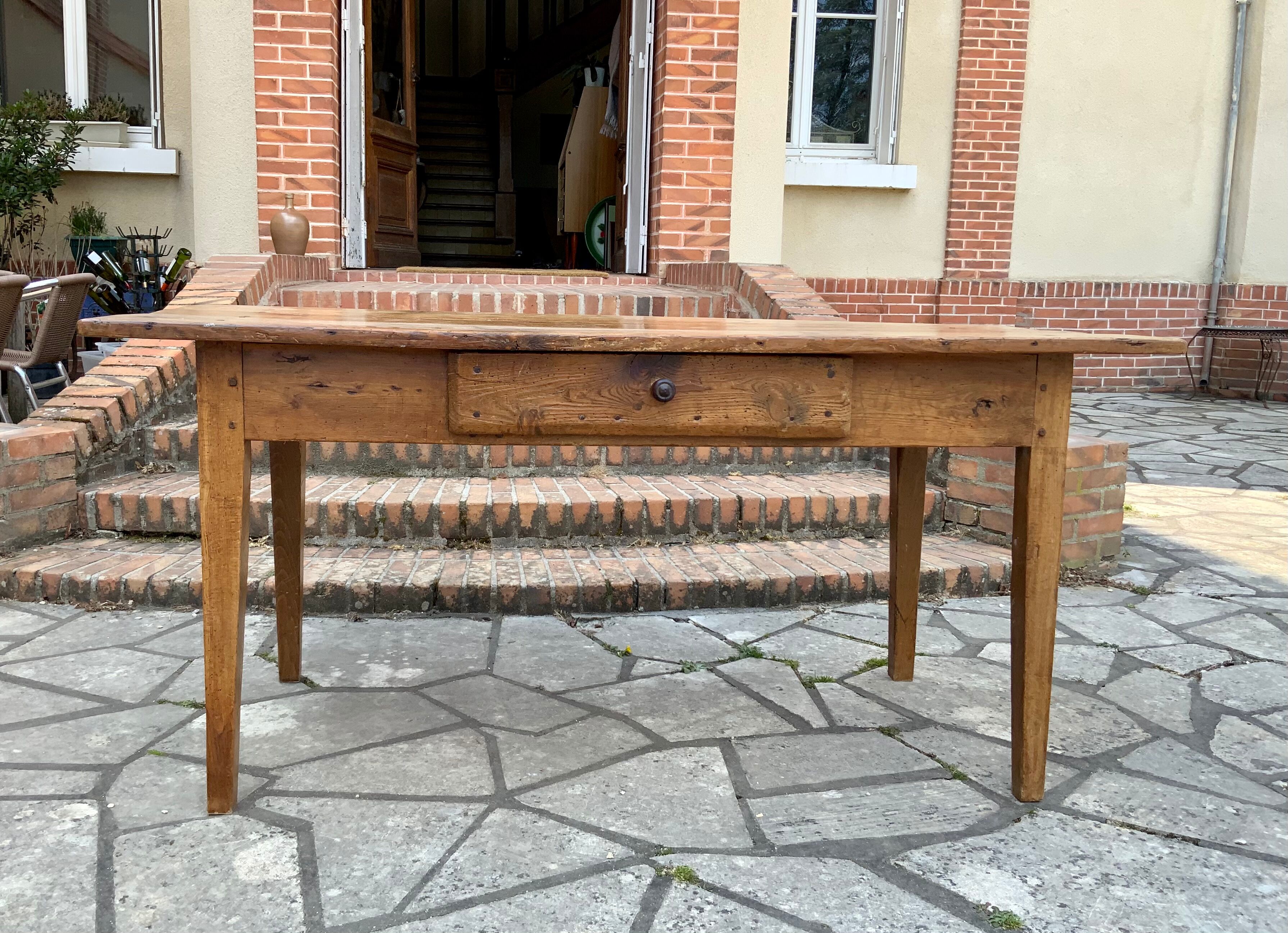 Old oak farm table 153cm