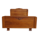 Art Deco walnut bed for 140/190cm base