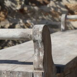 Large bench 19th solid wood patina