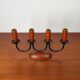 Scandinavian Teak Chandelier in Mid-Century Rope Shape, 1960s