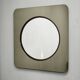 1970s Italian Space Age Smoked Glass and Circular Wall Mirror
