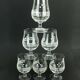 Set of 6 mid century cocktail glasses with beautiful decor 1950s 1960s glasses