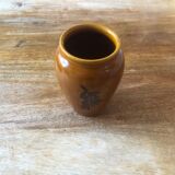 Vintage glazed stoneware vase from Vallauris