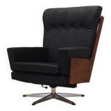Office leather armchair, Danish design, 1970s, production: Denmark