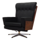 Office leather armchair, Danish design, 1970s, production: Denmark