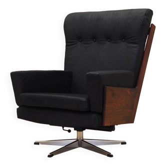 Office leather armchair, Danish design, 1970s, production: Denmark