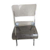 70s smoked plexiglass folding chair
