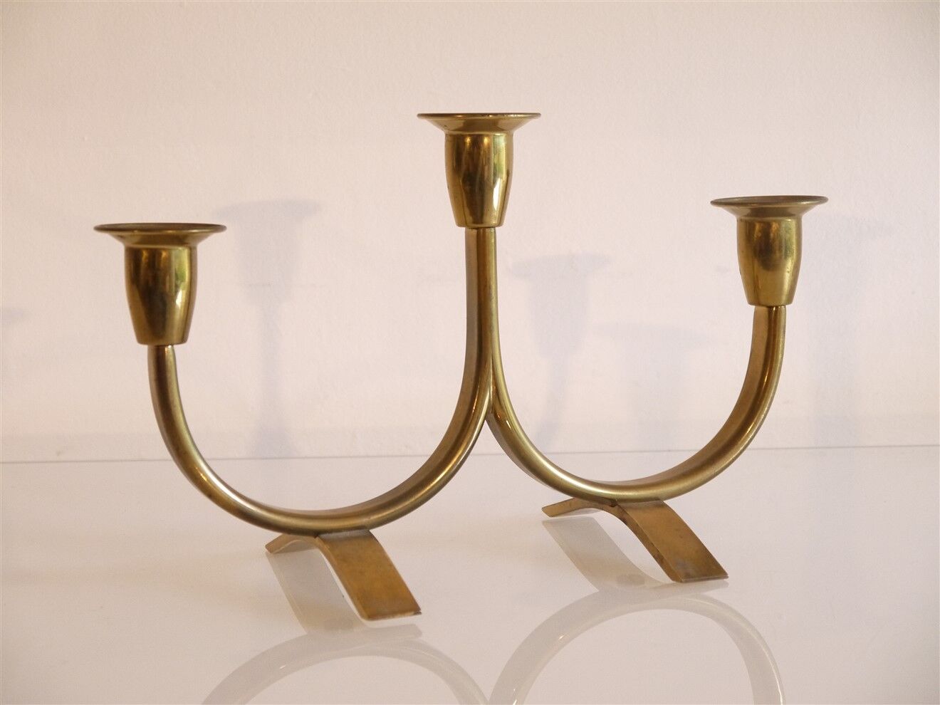 Vintage brass chandelier 1970