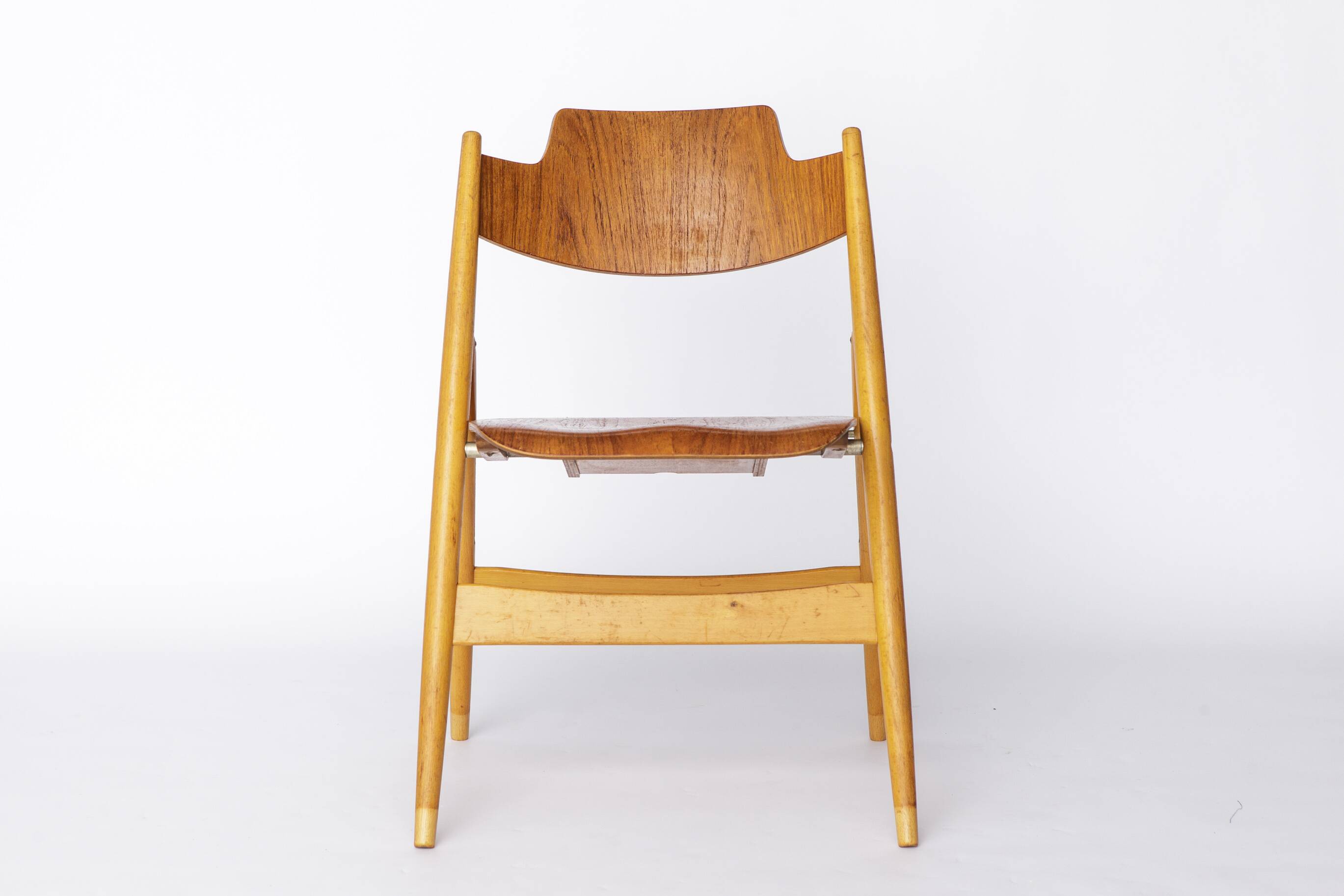 Set of 6 Egon Eiermann SE18 Folding Chairs – Wilde + Spieth, 1950s, Teak