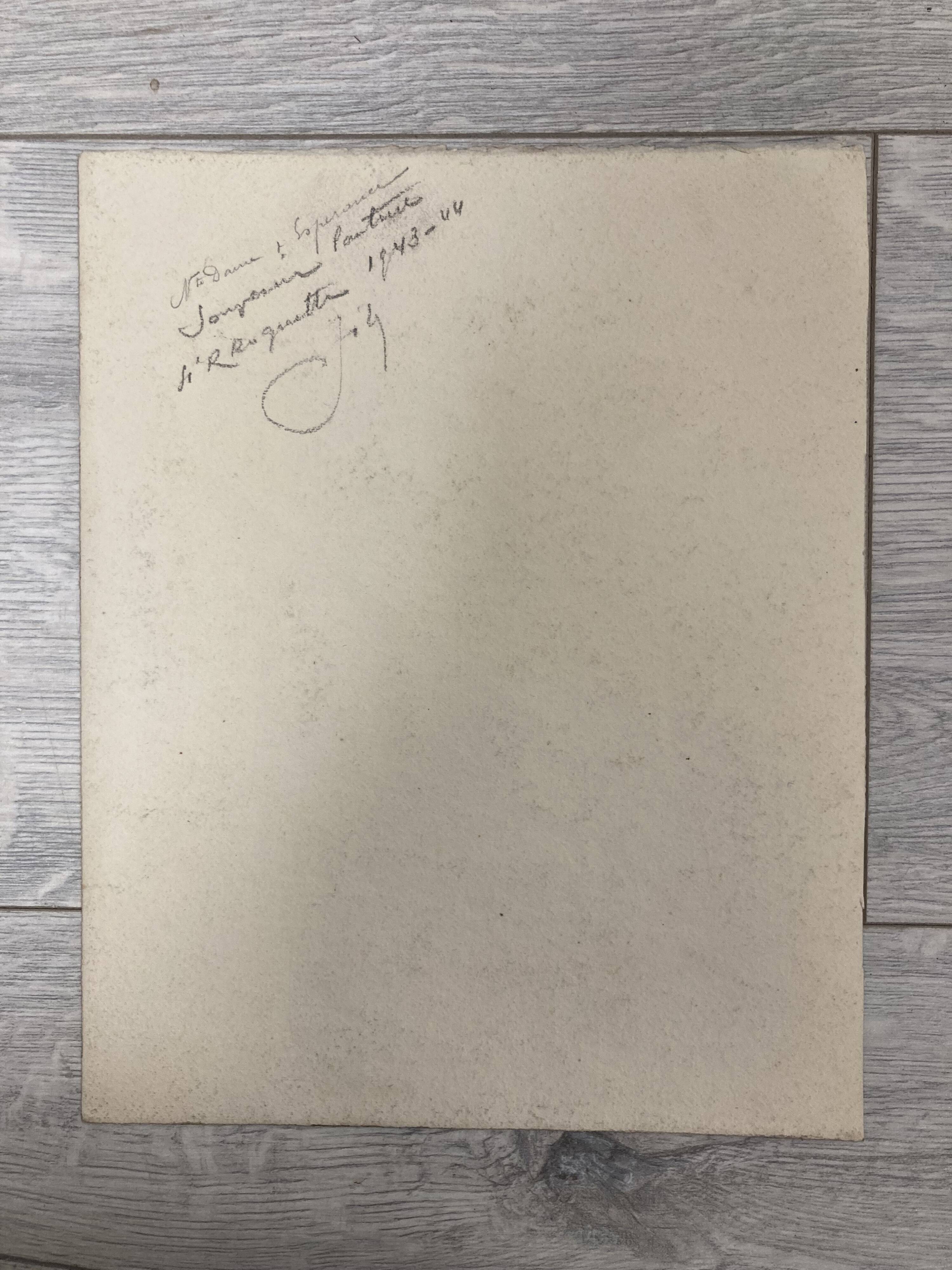 Our Lady of Hope, signed vintage watercolor