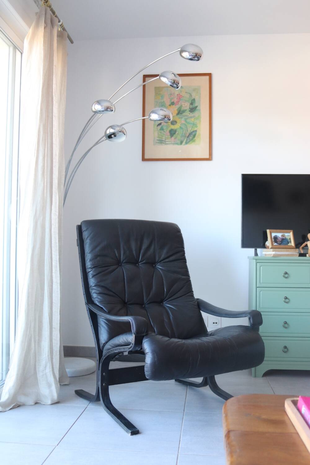 Siesta armchair Westnofa ingmar relling vintage black leather