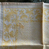 Set of 6 monogrammed damask tea towels