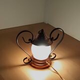 Brass and glass lamp