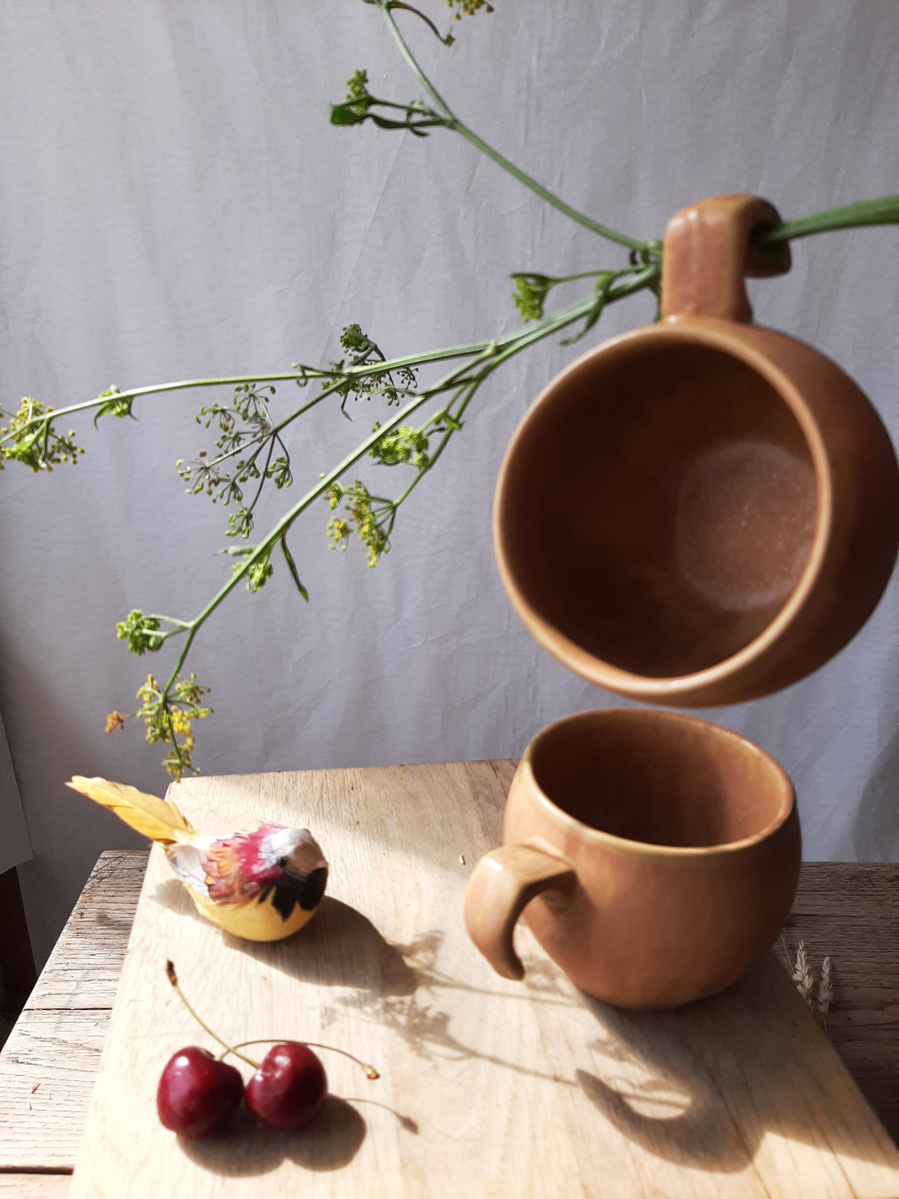 Lot 2 ovoid sandstone cups