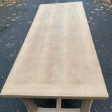 Extendable renovated 20th century oak farmhouse dining table, 200-280cm