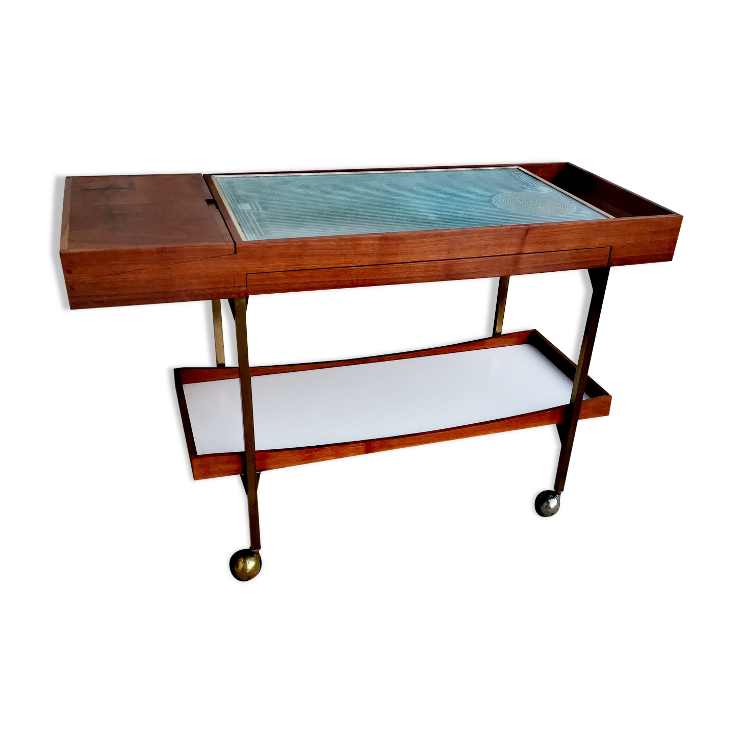 Rolling dessert bar server by Paul McCobb for Salton Hotray