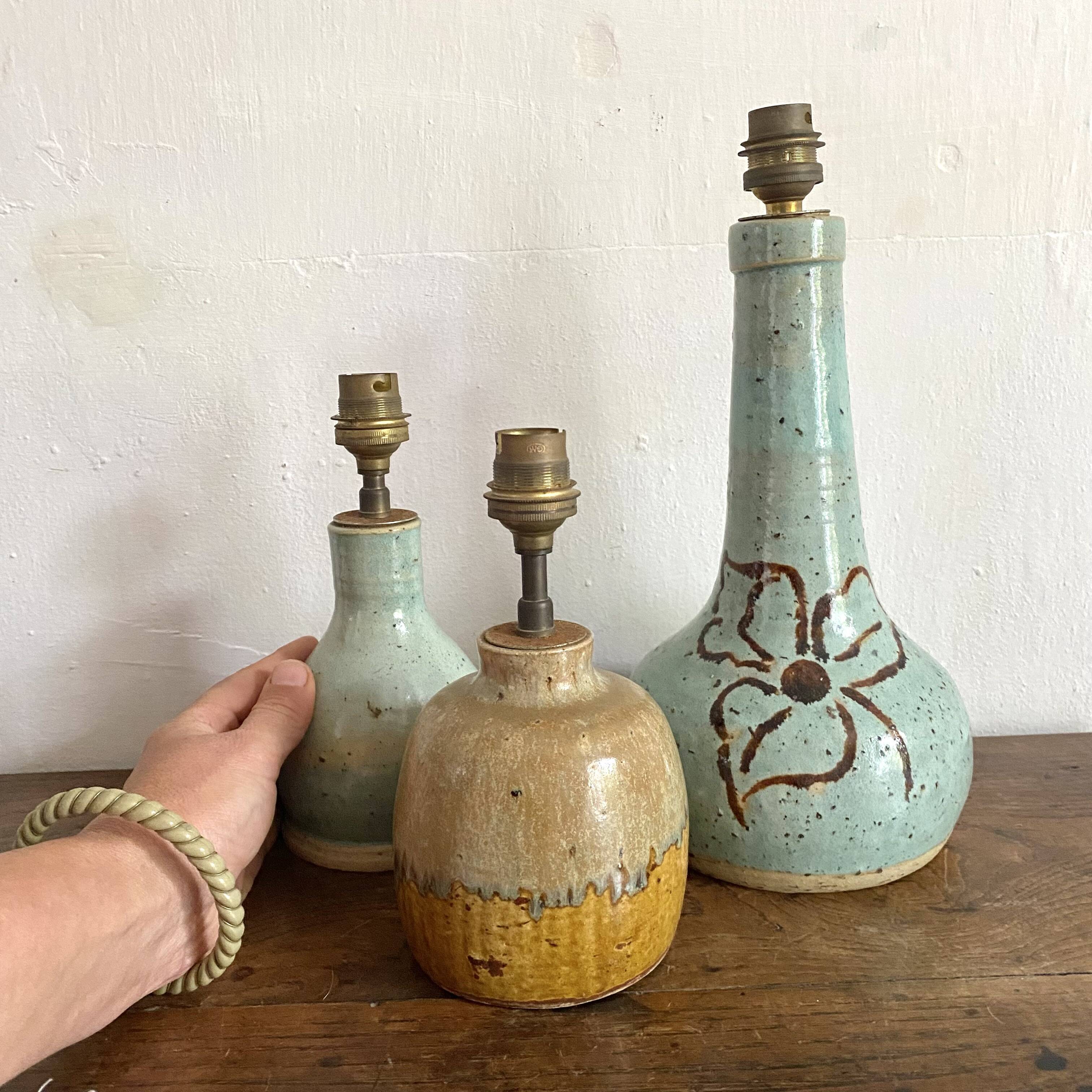 matching signed ceramic lamp bases