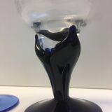 Duo Oil Lamps Nightlight or Soliflores Blown Glass Murano Work Style