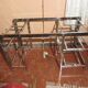 Vintage 70s chrome and smoked glass desk.