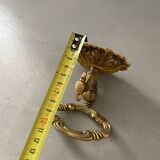 Vintage golden brass dolphin coat rack