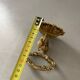 Vintage golden brass dolphin coat rack