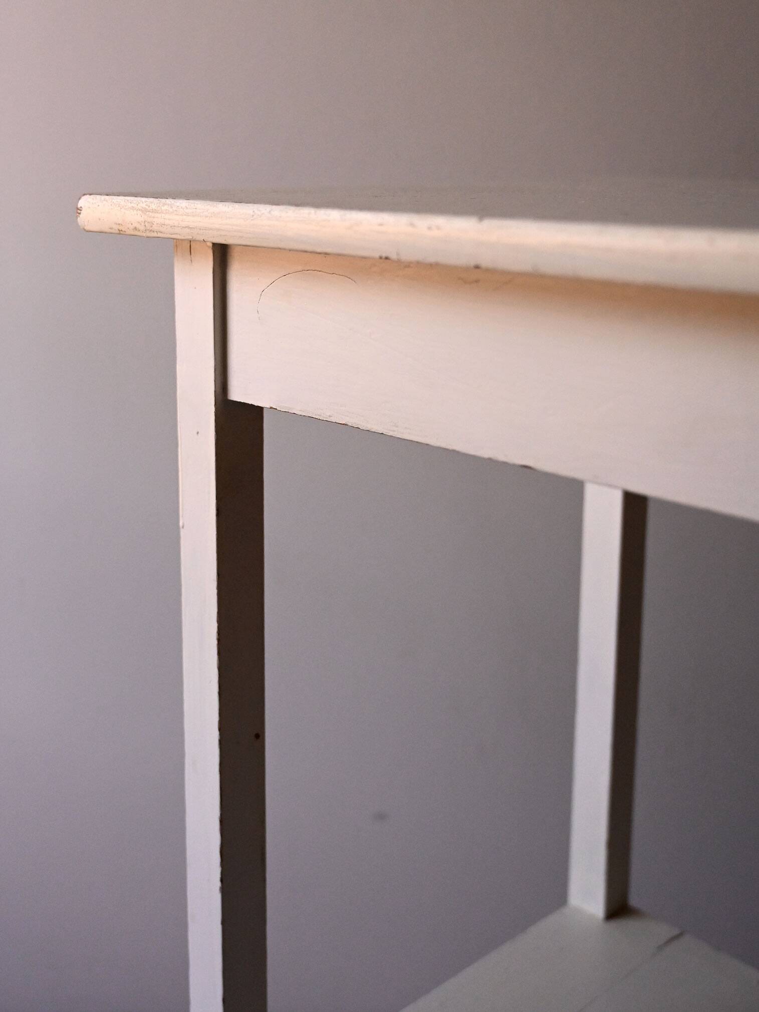 Pair of mid-century Scandinavian white-painted nightstands
