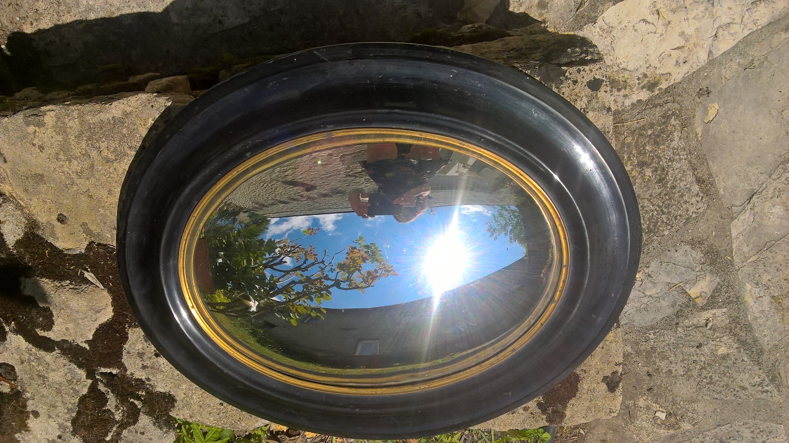 Mirror says "eye of the witch" time Napoleon lll 42x35cm