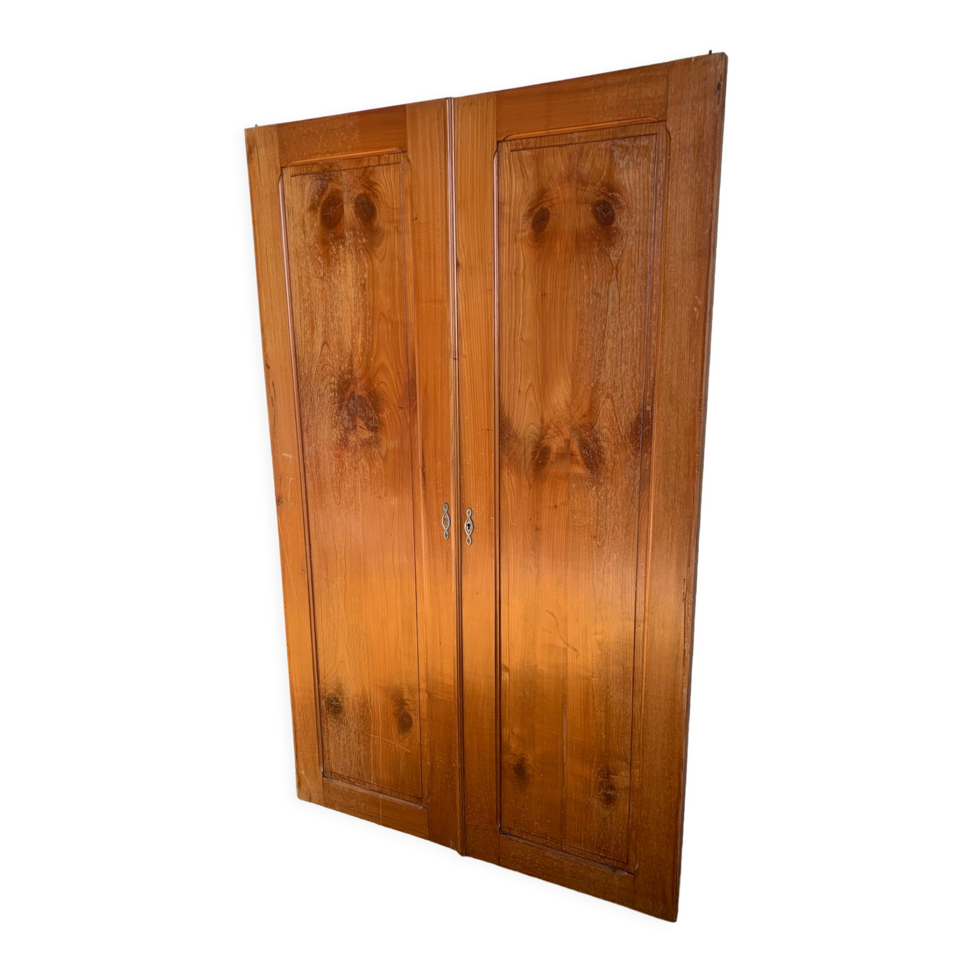 Paire de portes en merisier