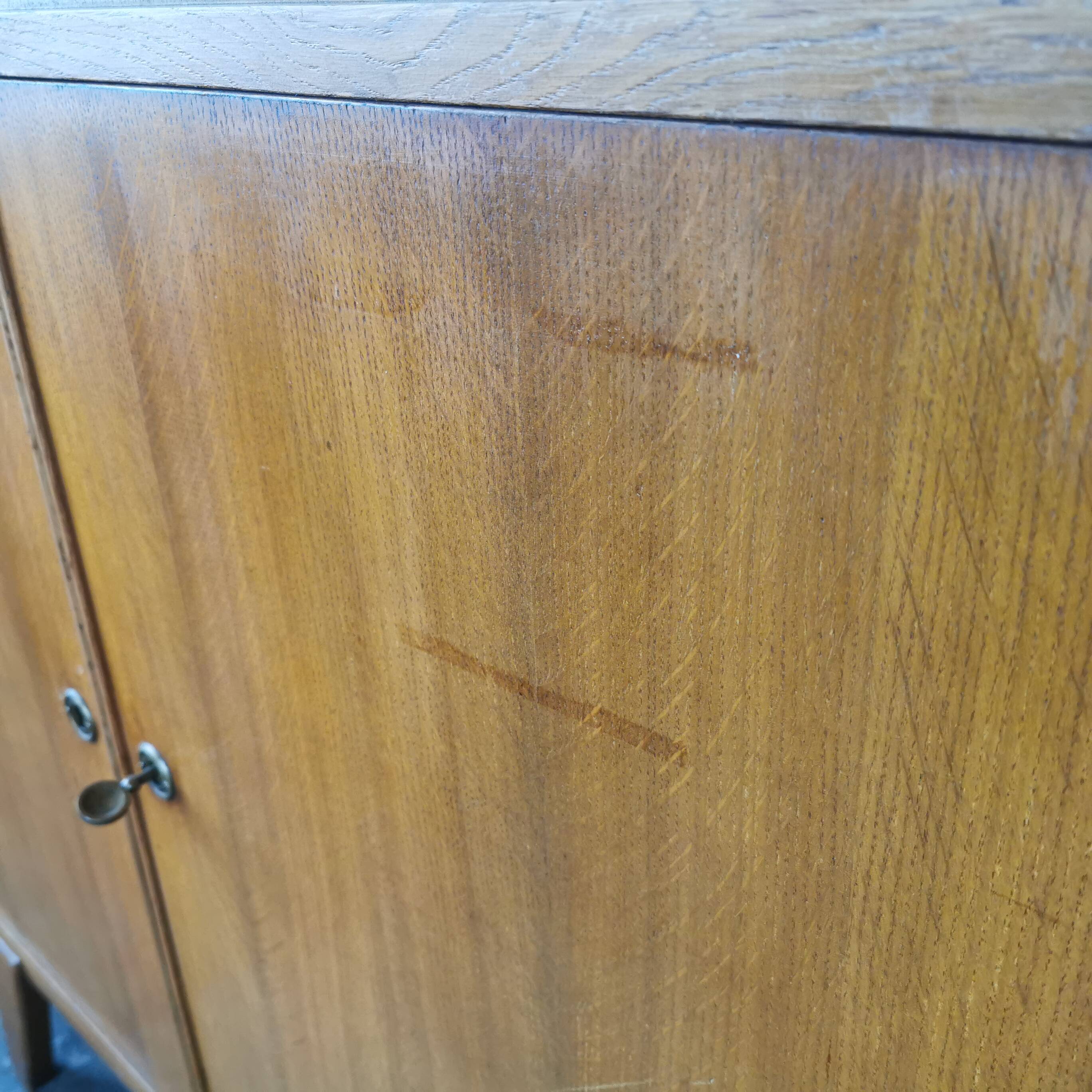 Large vintage sideboard 1950 compass feet