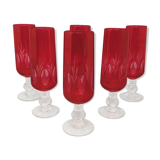 Lot de 6 verres 1960