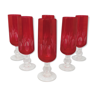 Lot de 6 verres 1960