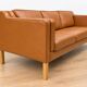 Vintage Danish mid-century 3-person Stouby sofa in cognac leather, 1960s