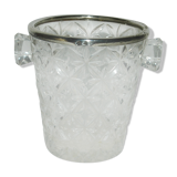 ice bucket, glass bottles and silver silver ice bucket