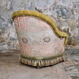 Paire de fauteuils Napoléon III en tissu Etro, France, fin XIXe