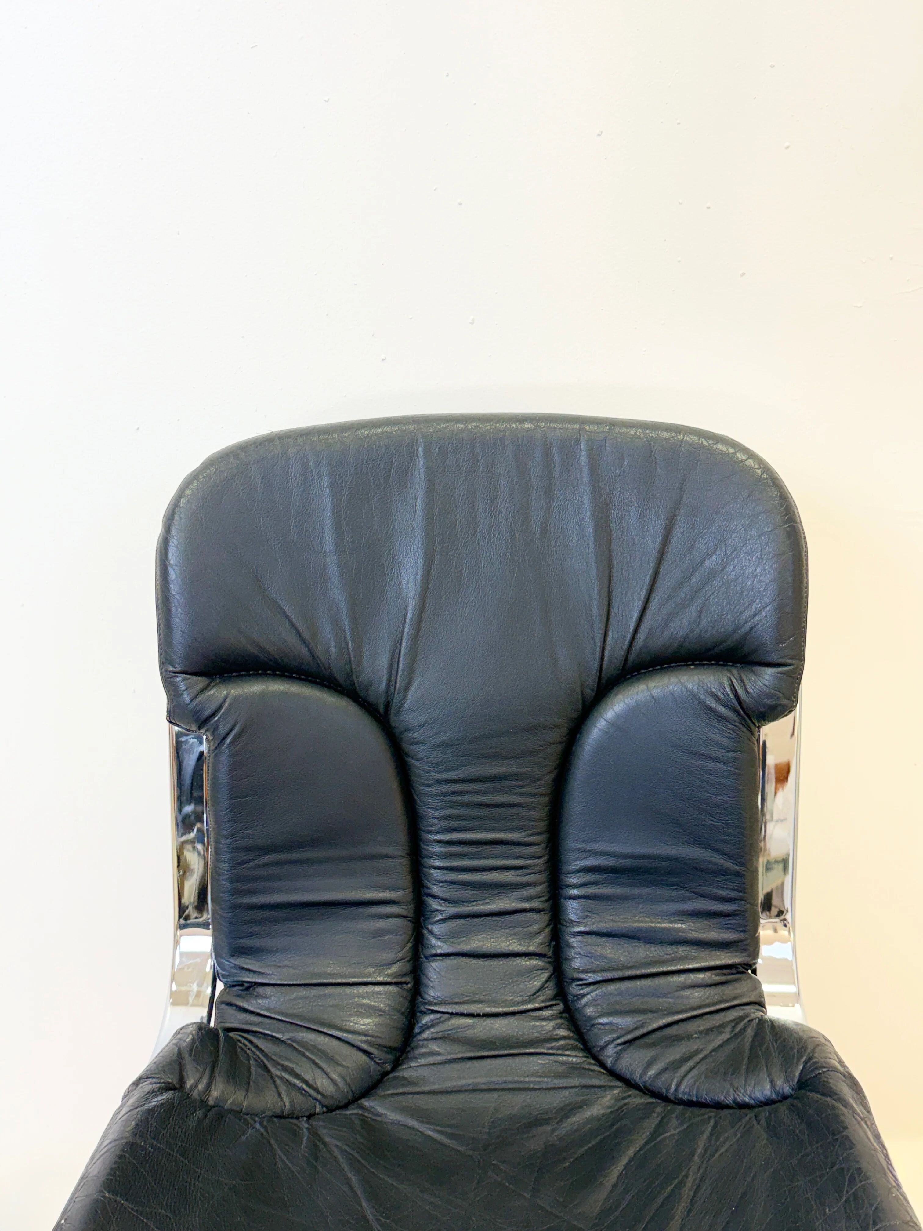 Set of 4 chairs by Willy Rizzo, 1970s