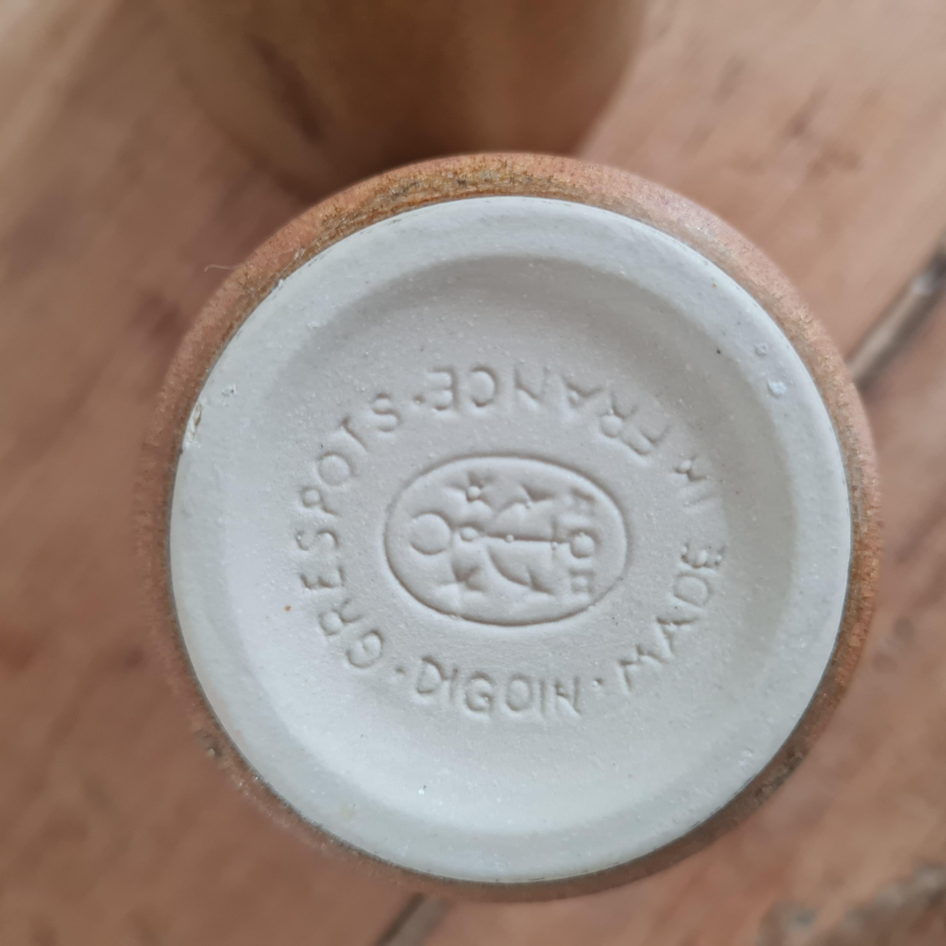 Set of 5 cups in Digoin sandstone