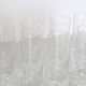 Ensemble de 7 flutes à champagne, verre, vintage