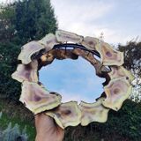 Brass sun mirror from around 1970 (31 cm)
